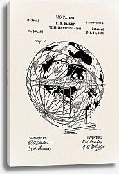 Постер Патент на астрономический глобус, 1886г