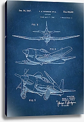 Постер Патент на самолет, 1947г