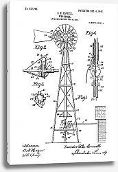 Постер Патент на ветрогенератор, 1906г