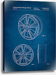 Постер Патент на колеса для автомобиля Tesla Х, 2013г