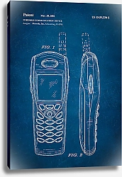 Постер Патент на мобильный телефон Motorola, 2001г