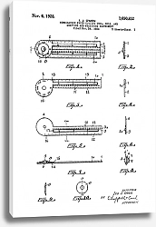 Постер Патент на комбинированый инструмент для черчения, 1928г