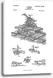 Постер Патент на железнодорожную дрезину, 1899г