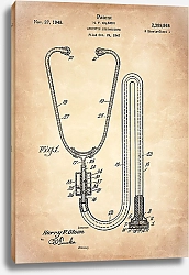 Постер Патент на стетоскоп, 1945г