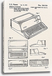 Постер Патент на компьютер Apple, 1983г