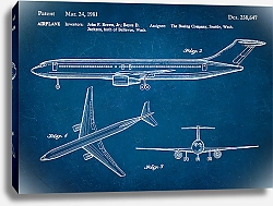 Постер Патент на самолет Boeing, 1981г