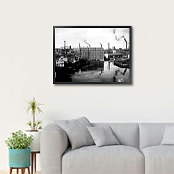 «История в черно-белых фото 255» в интерьере светлой гостиной в скандинавском стиле