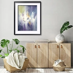 «Lilac dreams. Castle» в интерьере современной комнаты над комодом