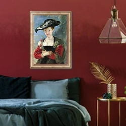 «Портрет Сюзанны Лунден» в интерьере спальни с акцентной стеной