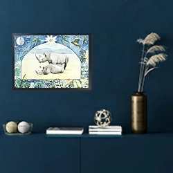 «Rhino» в интерьере в классическом стиле в синих тонах