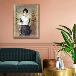 «Il Penseroso» в интерьере классической гостиной над диваном