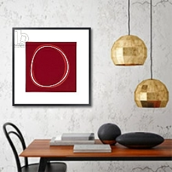«Red Circle» в интерьере в стиле минимализм над креслом