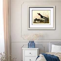 «Red-headed Duck» в интерьере спальни в стиле прованс с синими деталями