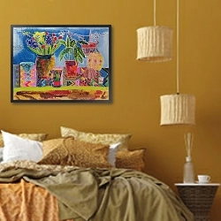 «Artist's Sideboard, 2006» в интерьере спальни  в этническом стиле в желтых тонах