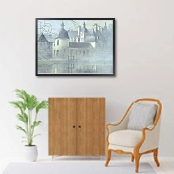 «Chateau Tanlay, Tonnere, Burgundy» в интерьере в классическом стиле над комодом