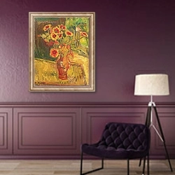 «Flower Piece 2» в интерьере в классическом стиле в фиолетовых тонах