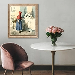 «At her grandmother's bedside» в интерьере в классическом стиле над креслом