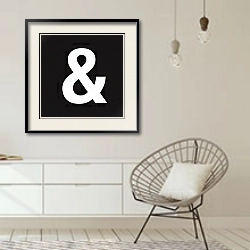 «Ampersand 3» в интерьере белой комнаты в скандинавском стиле над комодом