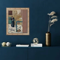 «Mme Vuillard in a Set Designer's Studio, 1893-94» в интерьере в классическом стиле в синих тонах