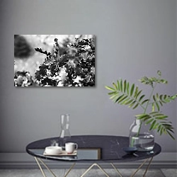 «Дубовые листья» в интерьере современной гостиной в серых тонах