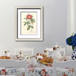 «Rosa Damascena Coccinea» в интерьере столовой в стиле прованс над столом