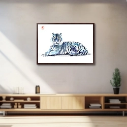 «Грациозный синий тигр» в интерьере 