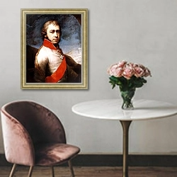 «Portrait of Prince Boris Golitsyn» в интерьере в классическом стиле над креслом