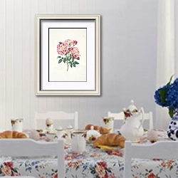 «Rosa gallica-versicolor» в интерьере столовой в стиле прованс над столом