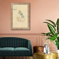 «Dora Spenlow, c.1920s» в интерьере классической гостиной над диваном
