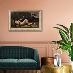 «Evocation of Love, 1850-55» в интерьере классической гостиной над диваном