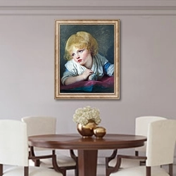 «Ребенок с яблоком» в интерьере столовой в классическом стиле