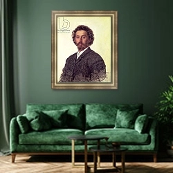 «Self Portrait, 1887 2» в интерьере классической гостиной над диваном