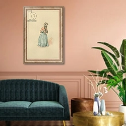 «Emily, c.1920s» в интерьере классической гостиной над диваном