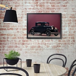 «Dodge DD Business Coupe '1930» в интерьере кухни в стиле лофт с кирпичной стеной