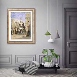 «Strassenlebon in Kairo» в интерьере коридора в классическом стиле