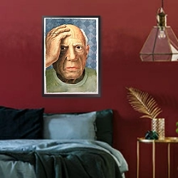 «Picasso» в интерьере спальни с акцентной стеной