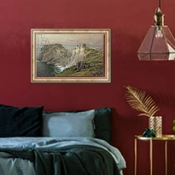 «Tintagel, 1881» в интерьере спальни с акцентной стеной