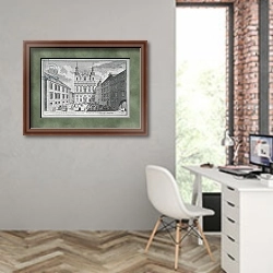 «View of the Jesuitenkirche and Dr-Ignaz-Seipal-Platz in Vienna» в интерьере современного кабинета на стене