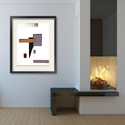 «Industrial spirit. Blocks 6» в интерьере гостиной в стиле минимализм в светлых тонах
