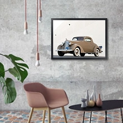 «Packard Six Coupe '1937» в интерьере в стиле лофт с бетонной стеной
