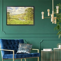 «Chatsworth, 1989» в интерьере в классическом стиле с зеленой стеной