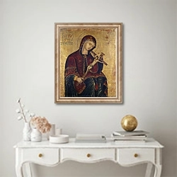 «Mary with the Crucifix» в интерьере в классическом стиле над столом