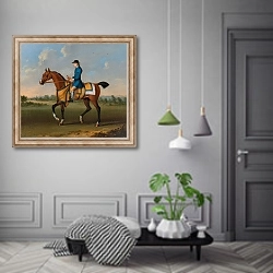 «A Bay Racehorse with Jockey Up 1730» в интерьере коридора в классическом стиле