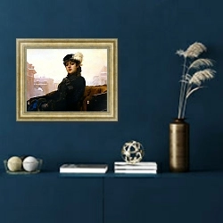«Незнакомка» в интерьере в классическом стиле в синих тонах