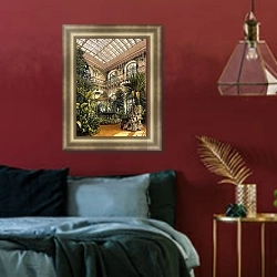 «Виды залов Зимнего дворца. Зимний сад.» в интерьере гостиной с розовым диваном