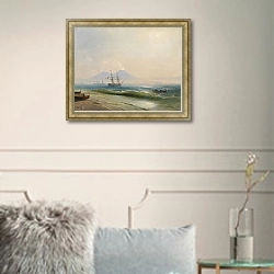 «Вид на Везувий» в интерьере в классическом стиле в светлых тонах