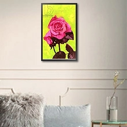 «Bright Rose, 1980s» в интерьере в классическом стиле над креслом