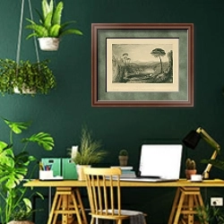 «The Golden Bough» в интерьере кабинета с зелеными стенами