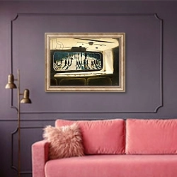 «Soft Machine #4, 2010» в интерьере гостиной с розовым диваном