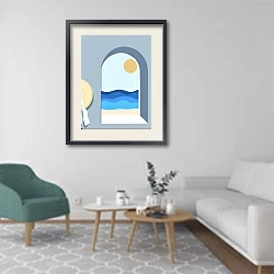 «Sea view» в интерьере светлой гостиной в скандинавском стиле